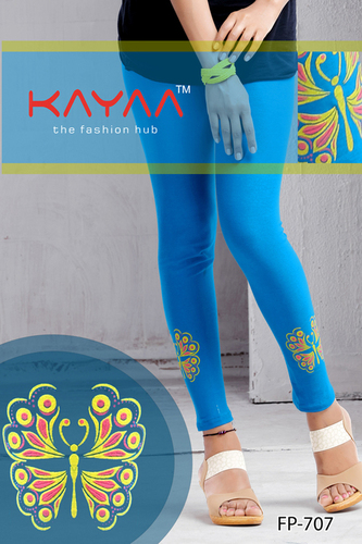 Sky Blue Fashionable Butic Printed Legging