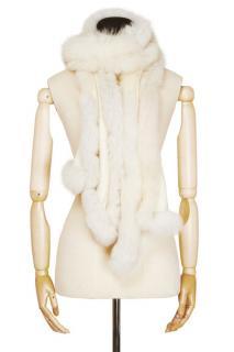 White Fur Scarves