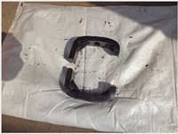 Black Joggled Fish Plate Clamp