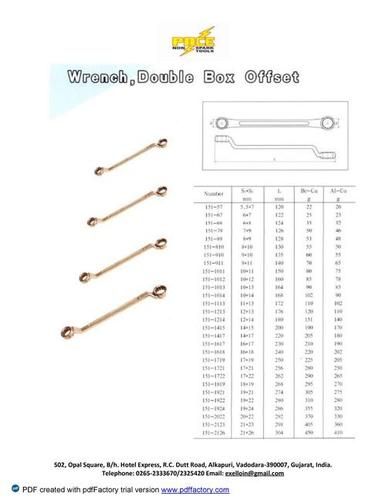 Non Spark Double Ring Spanners