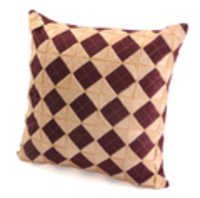 Cushion Cover - Polyester Velvet, 15x15 Inches, Plaid Design | Soft And Comfortable, Spot Clean Only, Attractive Patchwork Finish, Set Of 5