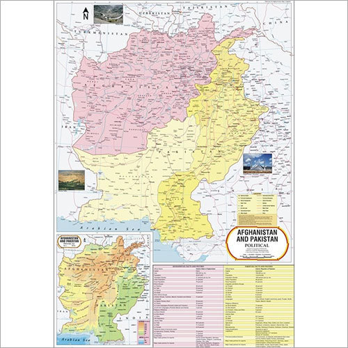 Afghanistan And Pakistan Wall Map