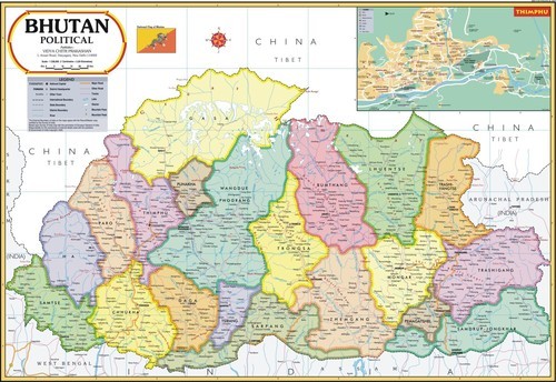 Bhutan Political Map