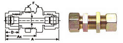Bulk Head Union Tube Fittings / Union Ferrule Fitting