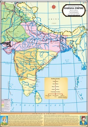 Maps Of Harsha Empire