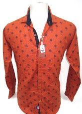 Orange Mens Casual Shirts