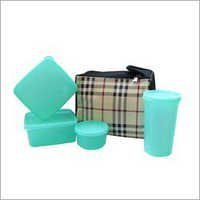 Glass Check Lunch Box Set