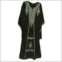 Islamic Abaya - Polyester, 54 Inches Length, Black Color | Comfortable Wear, Tear Resistant, Elegant Style, Long Sleeves, Silver Thread Embroidery