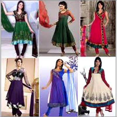 Fancy Neck Churidar Suit