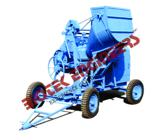 Concrete Mixer With Hydraulic Hooper