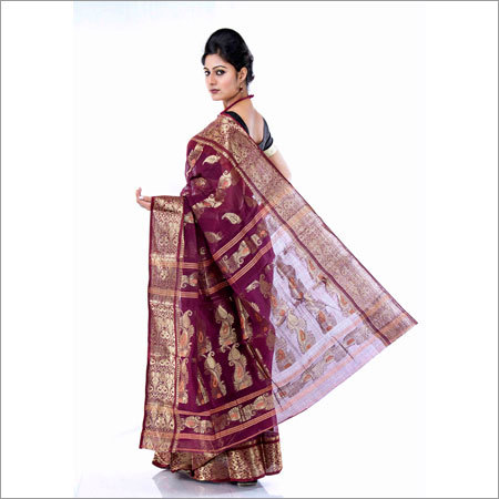 Purple Bengal Designer Saree