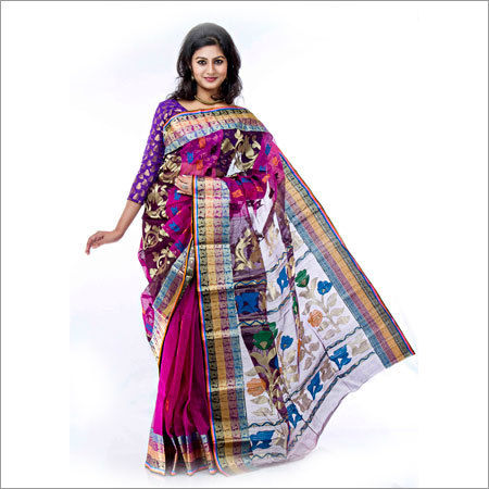 Mixed Color Bengali Cotton Saree