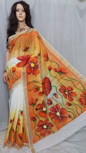 Multicolor Kerela Cotton Saree