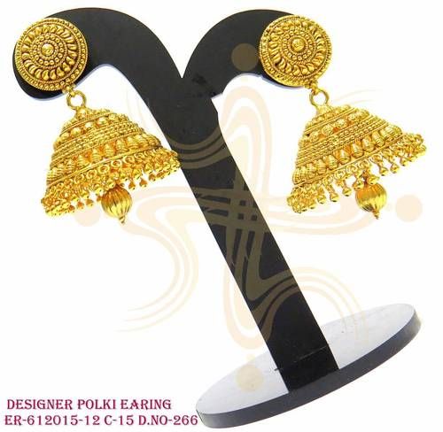 Designer Polki Pecock  Earring and Jhumka