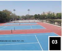 Blue Color Lawn Tennis Court Construction