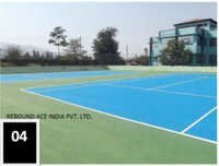 Multicolor Tennis Court Flooring Installation