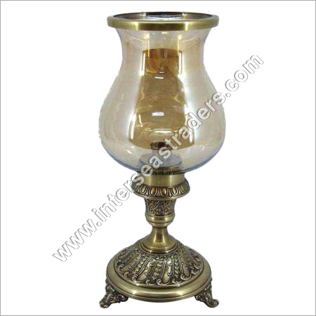 Brass Metal Hurricane Candle Holder