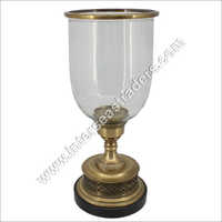 Brass Hurricane Candle Holder