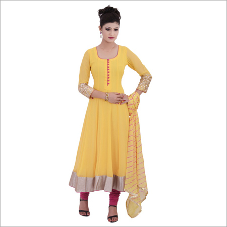 Yellow Anarkali Suit