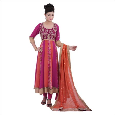 Multi colour tie dye long anarkali