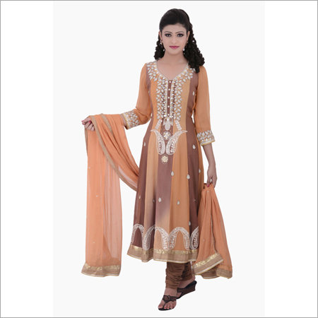 Heavy gota patti pearl anarkali suit