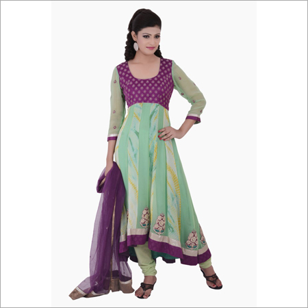 Multi colour tie dye long anarkali