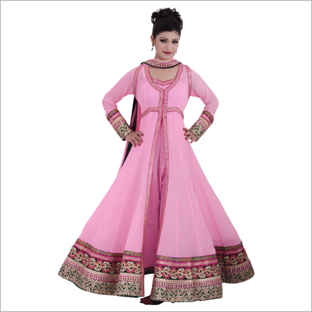 Hot pink floor length