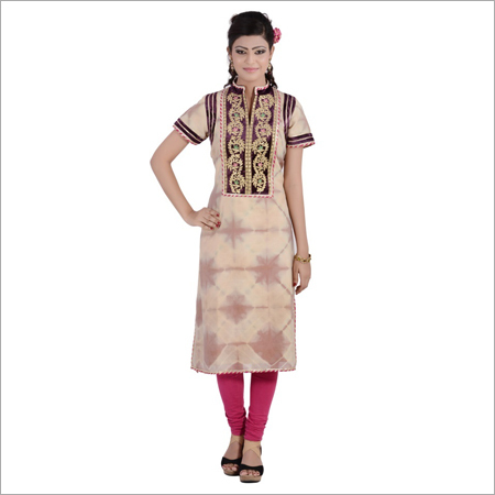 Tie and dye chanderi kurta