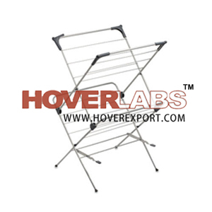 Dryer Rack - Polyethylene-Coated Steel Frame, 400mm Height x 290mm Width, Polystyrene Trough, 8 Spikes | Space Saving, Easy Folding, Lightweight Design