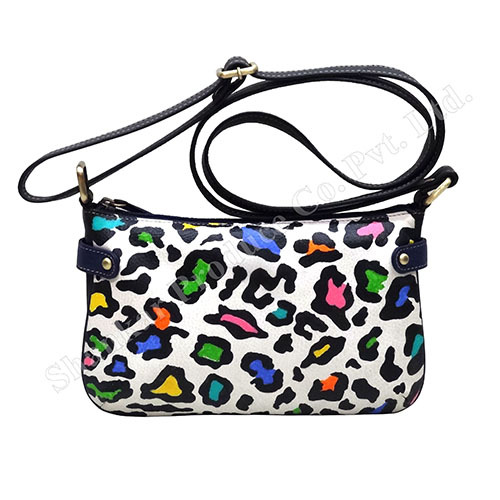 Leather Hand Painted Shoulder Sling Bag