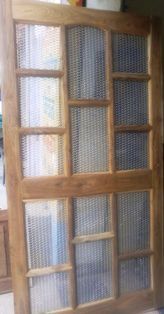 Wooden Entrance Door With Net