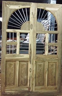 Traditional Design Wood Door With Jali