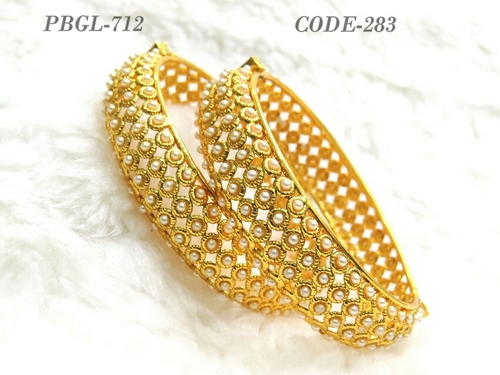 New Gold Plated Polki Bangles