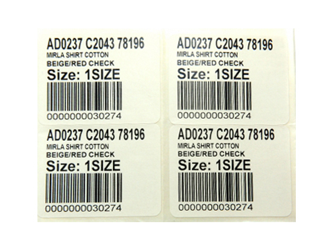 Barcode Garment Stickers