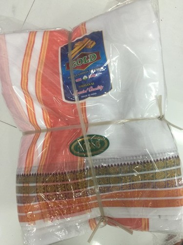 Gold Zari Border Dhoti