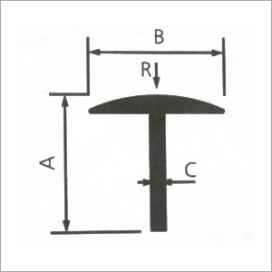 Aluminium Half Round T