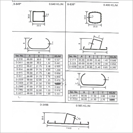 Aluminium ladder sections