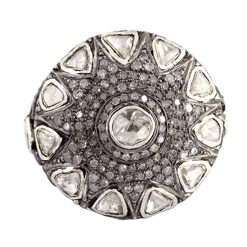 Rose Cut Diamond Cocktail Ring