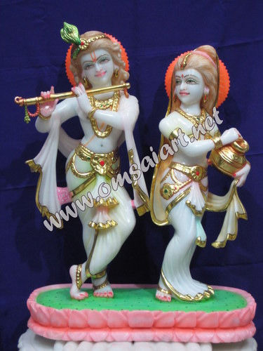 Marble Radha Krishna Statue