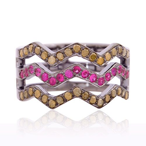 Diamond Ruby Band Ring