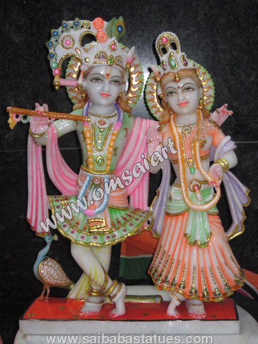 Radha Krishna Marble Statue By OM SAI ART