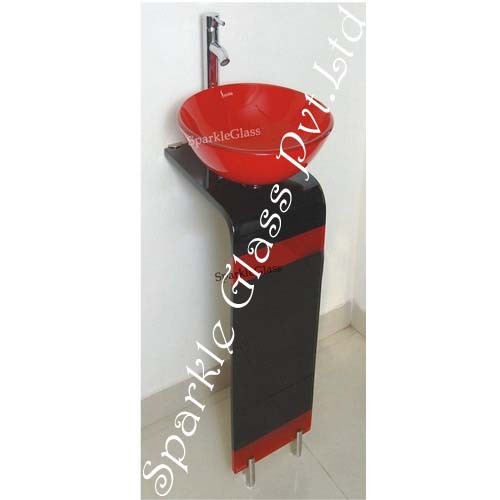 Glass L-Bend Vanity Set SG- 7004