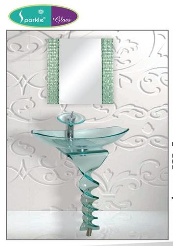 Glass Twist Bend Vanity Set