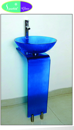 Glass L-Bend Vanity Set SG- 7007