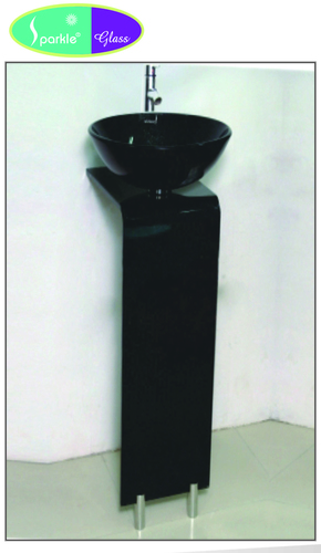 L-Bend Wash Basin Set - 16x16 Round Bowl (15mm) | Stainless Steel, Corrosion Resistant Design, Includes Support Bracket and Towel Rod