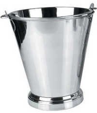 Stainless Steel Bucket - Customized Size With Silver Coating | Sturdy, Leak-proof, High Impact Resistance