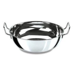 Silver Stainless Steel Kadai (Wok)