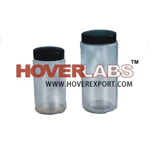 SPECIMEN JARS SCREWED NECK WITH BAKELITE CAPS