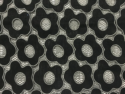Vintage Floral Burnout Lace Fabric