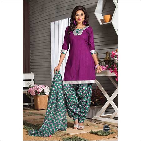 Unstitched Patiala Cotton Dress